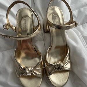 J. Crew Women's Metallic Gold Heels